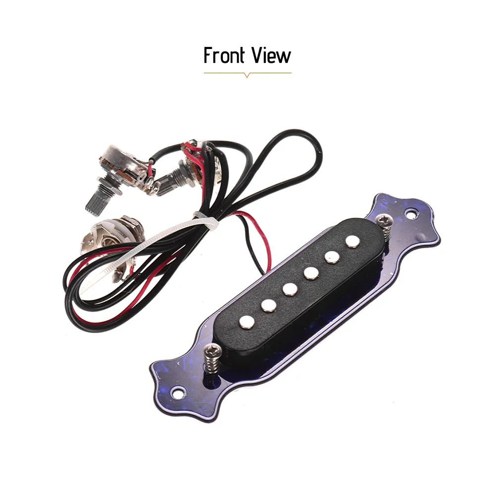 ボリュームコントローラー付き磁気ピックアップ,6弦サウンドホール付きブルーパールシェル,フォークアコースティックエレキギター