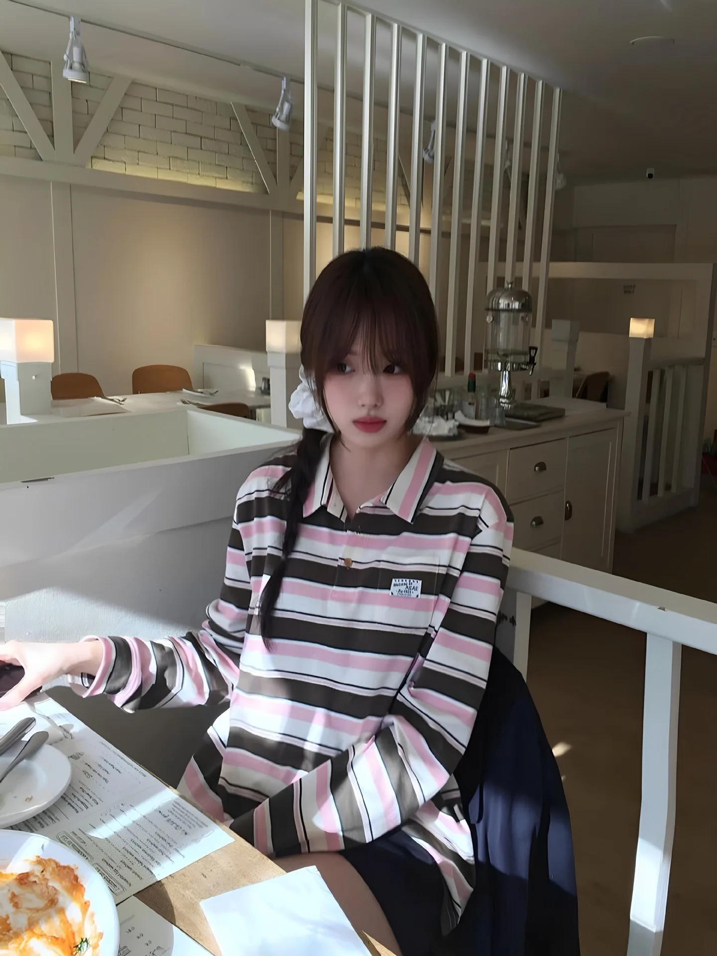 

Осенняя новинка: свободная женская рубашка в полоску с длинным рукавом, повседневный хлопковый топ в стиле колор-блок, стройнящий силуэт, модный студенческий стиль