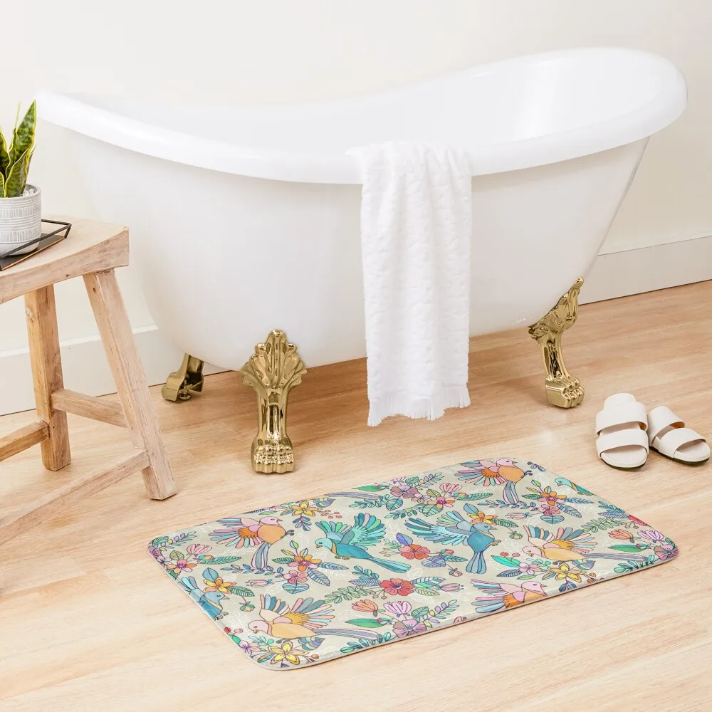 

Whimsical Summer Flight Bath Mat Carpet Anti Slip Entrance Carpet Toilet Floor Bathroom Kit Mat