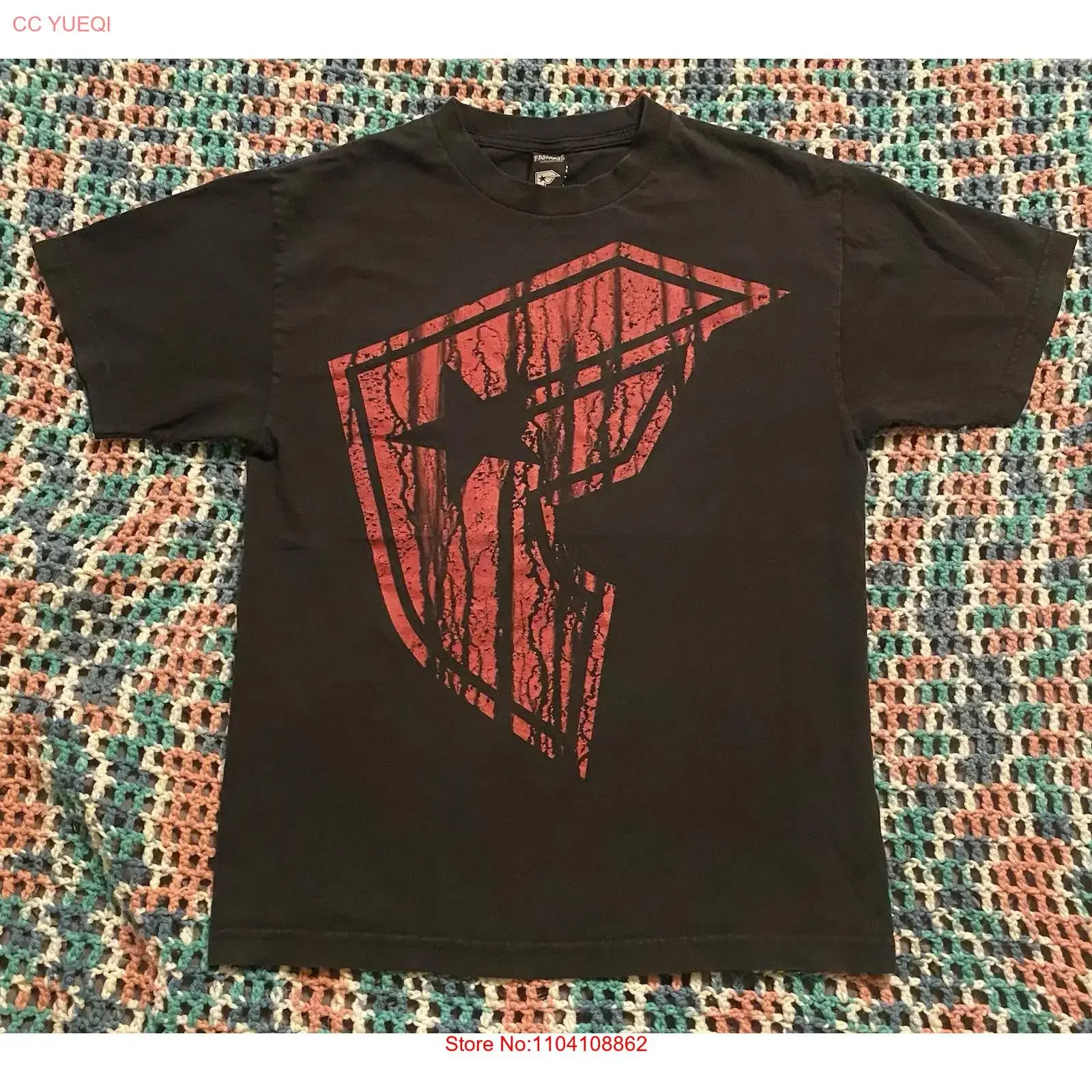 Vintage Y2K Famous Stars And Straps Logo T Shirt Sz M Black Hip Hop Grunge Rock vintage Washed fashion Comfortable homme