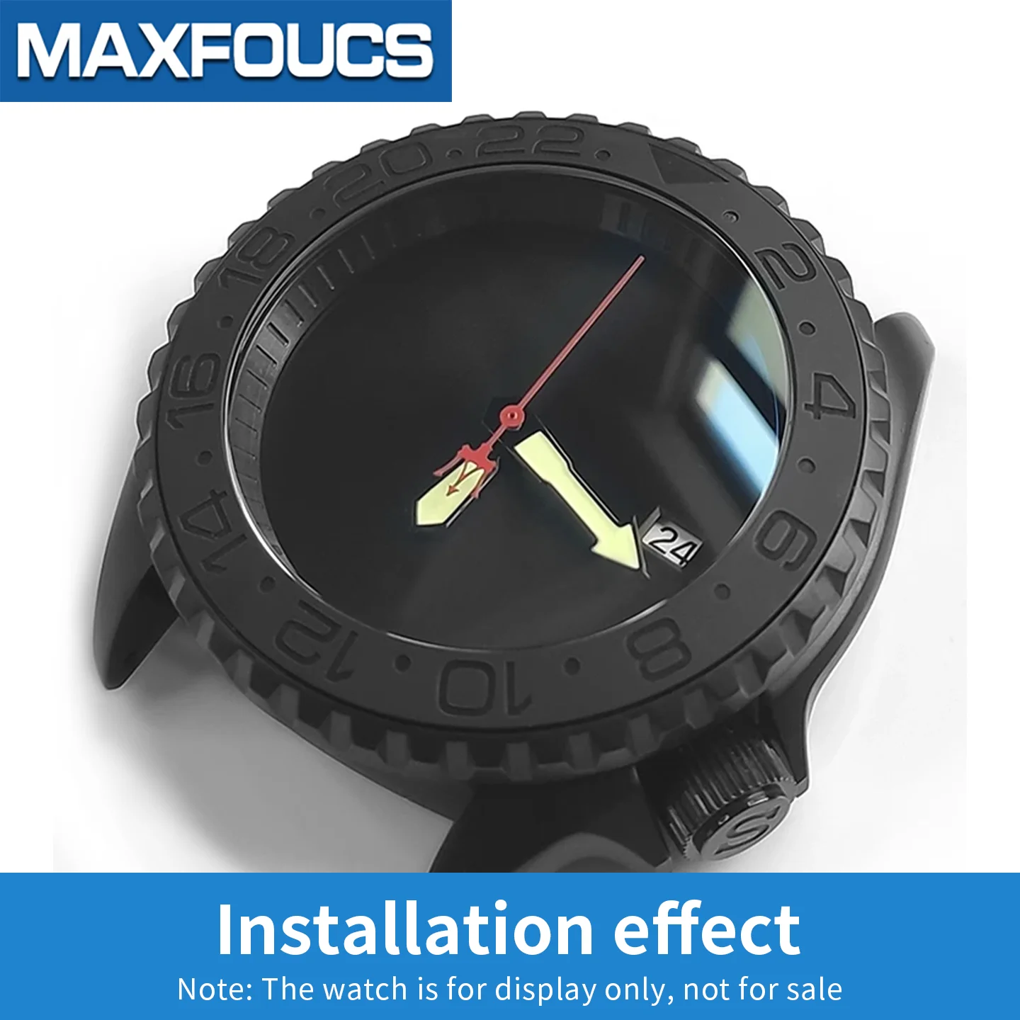 Matte, schräge Keramik-Lünetteneinlage 38x30,6mm MOD SKX007 SKX Divers Passend für 31,5x30,5mm Kristall Uhrenzubehörteile – Detail 7
