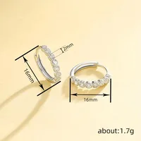 Exquisite Compact Zircon Earrings 1 Pair, Versatile Tiny Ear Jewelry for Casual Formal Outfits - Image 3