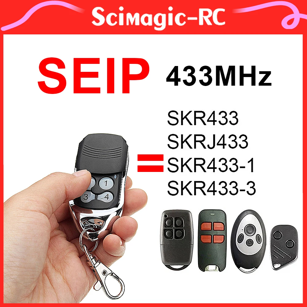 

Replacement SEIP SKRJ433 SKR433-1 SKR433-3 Remote Control Duplicator 433.92mhz Rolling Code Garage Door Control Gate Opener Key