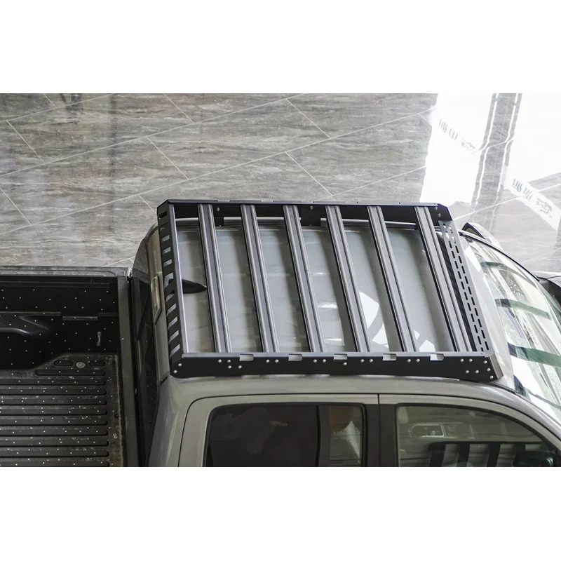Aluminum Alloy Car Roof Rack Flat Roof Platform Roof Basket Cargo Luggage Fit 2005+