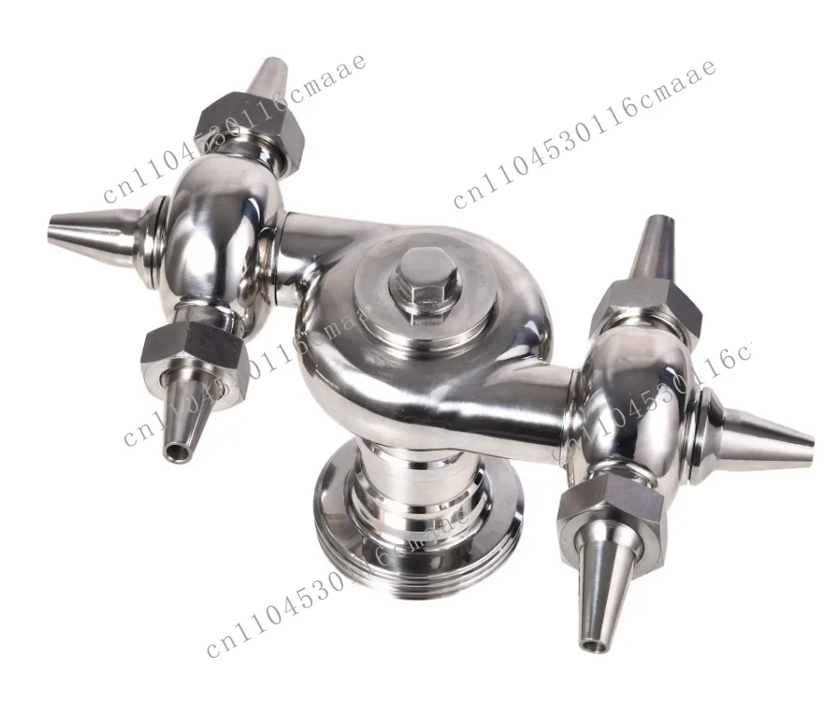 Sanitary Stainless Steel Clamp Welded Thread Male Rotary Cleaner with Water Spray Nozzle