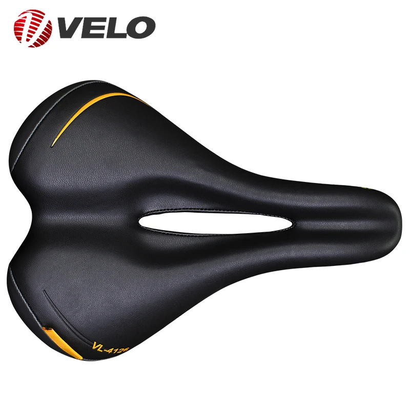 VELO VL-4126 Designed for Women PU Hollow Breathable Comfortable Road Bike MTB Mountain Bicycle Saddle Cushion Cycling Parts