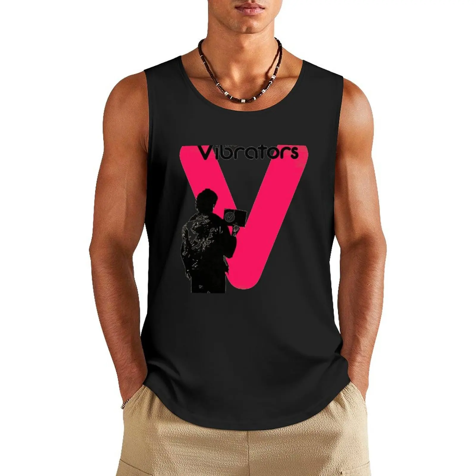 The Vibrators Tank Top Men gym sportswear Short sleeve T-shirt sports Man sleeveless shirt