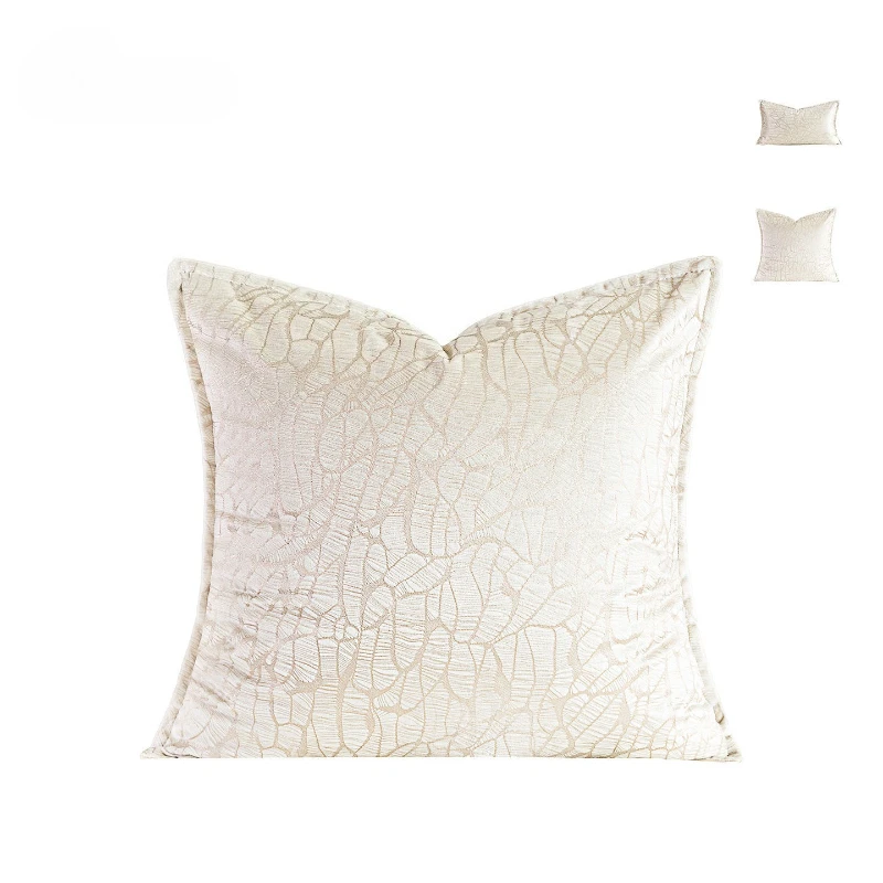 30X50/50X50CM Beige Throw Pillow Cover Texture Velvet Luxury Stamping Waist Cushion Cover Decor Home Decorative Pillowcase