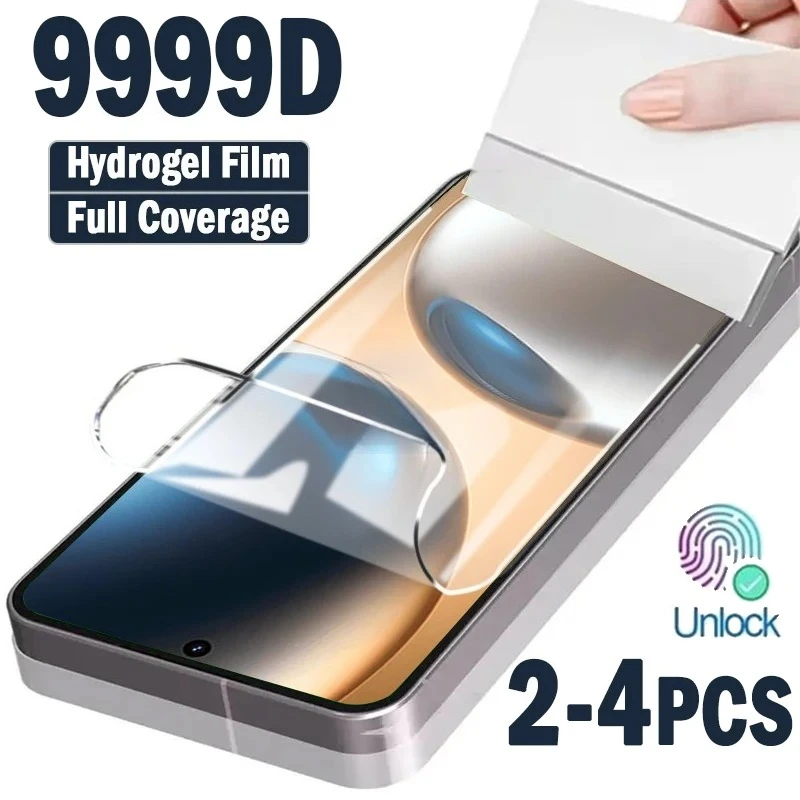 

2-4pcs Full Cover HD Hydrogel Film For Realme GT 7 7T Screen Protector for Realme Neo7 Turbo SE 7X C73 C75 C75X Film not glass