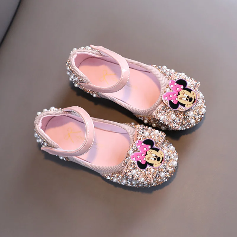 

Disney Mickey Mouse Girls Princess Shoes Spring and Autumn Children Dance Shoes Sandals