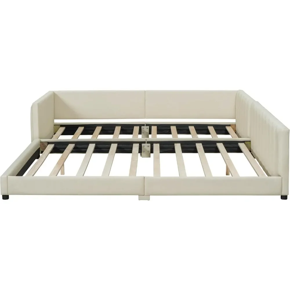 SOFTPCT-Lit Queen Size avec planche de sauna, lit double XL, lit mère et enfant extra large, solution mise à la terre