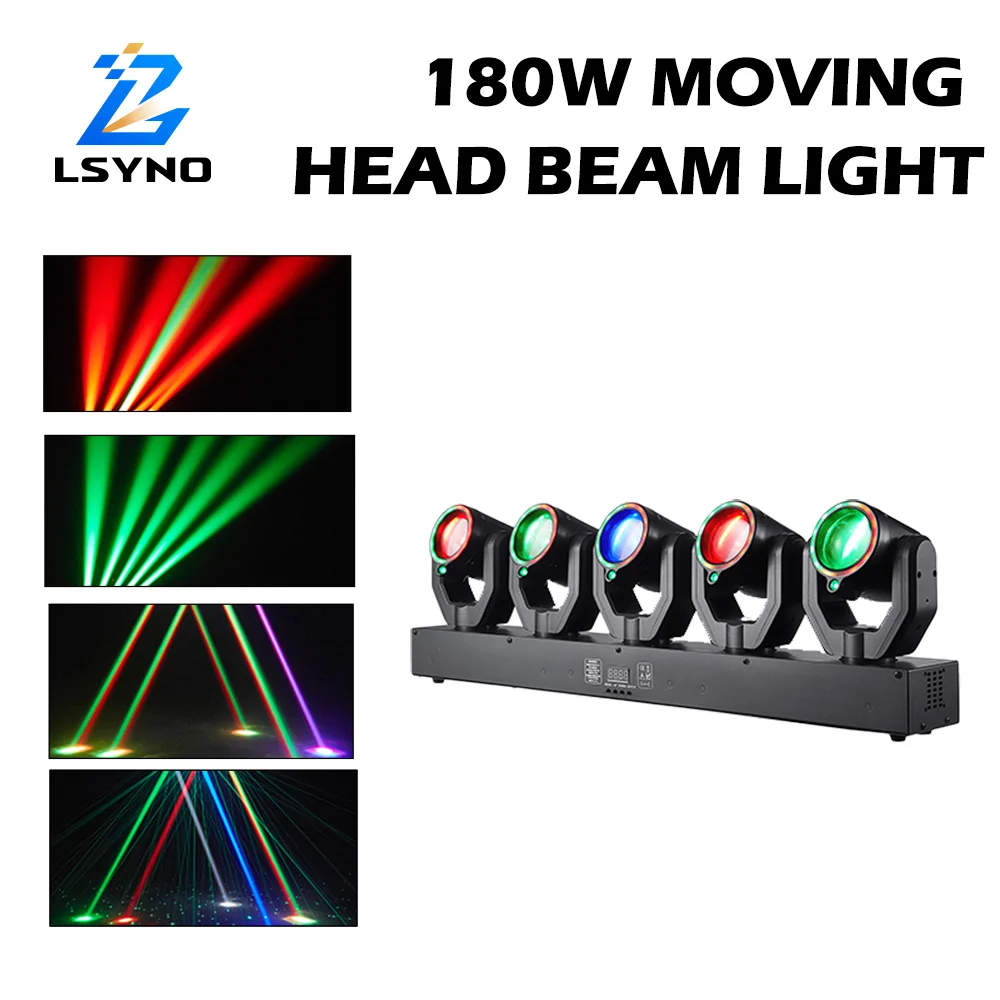 180W Disco Stage Light DMX512 Control Rotating DJ Mobile RGBW Moving Head LED Beam Effect Lighting For Nightclub Club Event Bar