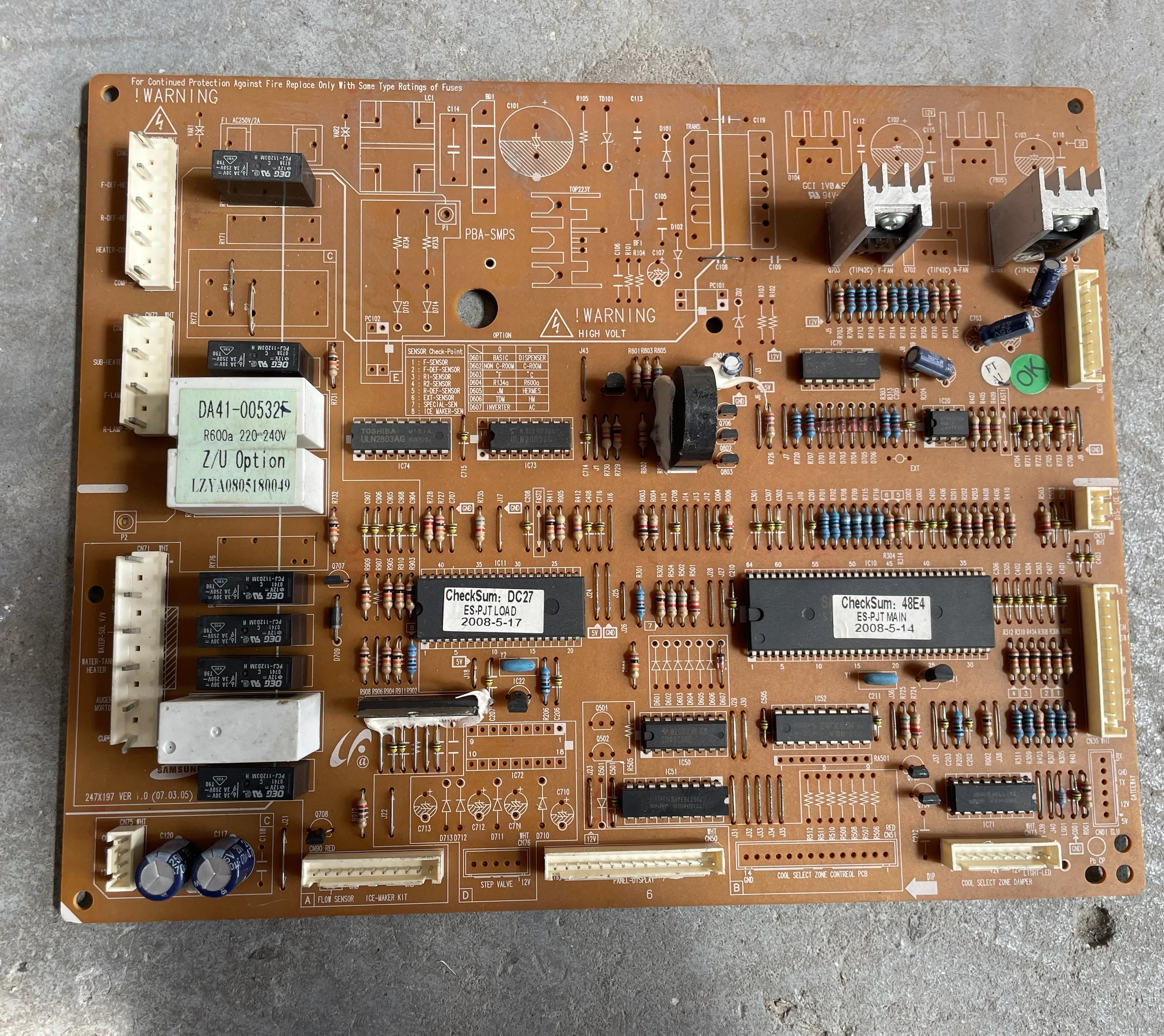 

Variable Frequency Refrigerator Computer Board Motherboard PBA-SMPS DA41-00532F
