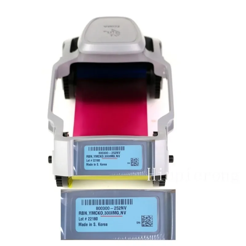 Compatible 800300-252NV YMCKO Color Ribbon Cartridge 300 Prints For Zebra ZC300 Card Printer