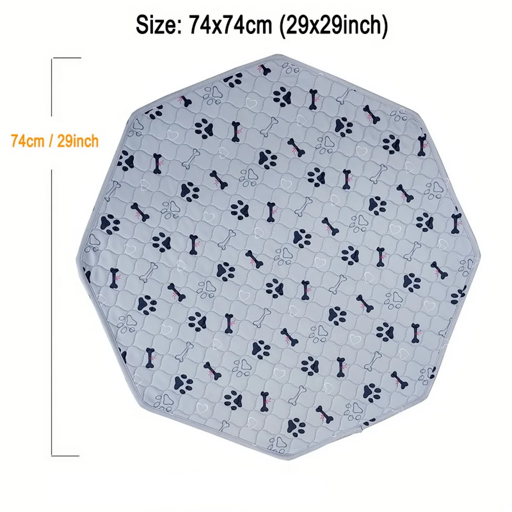 Washable Dog Urine Pad Blanket Cartoon Paw Print Mat Anti Slip Pet Pee Pads Puppy Training Pad Sleeping Bed for Car Seat Cover