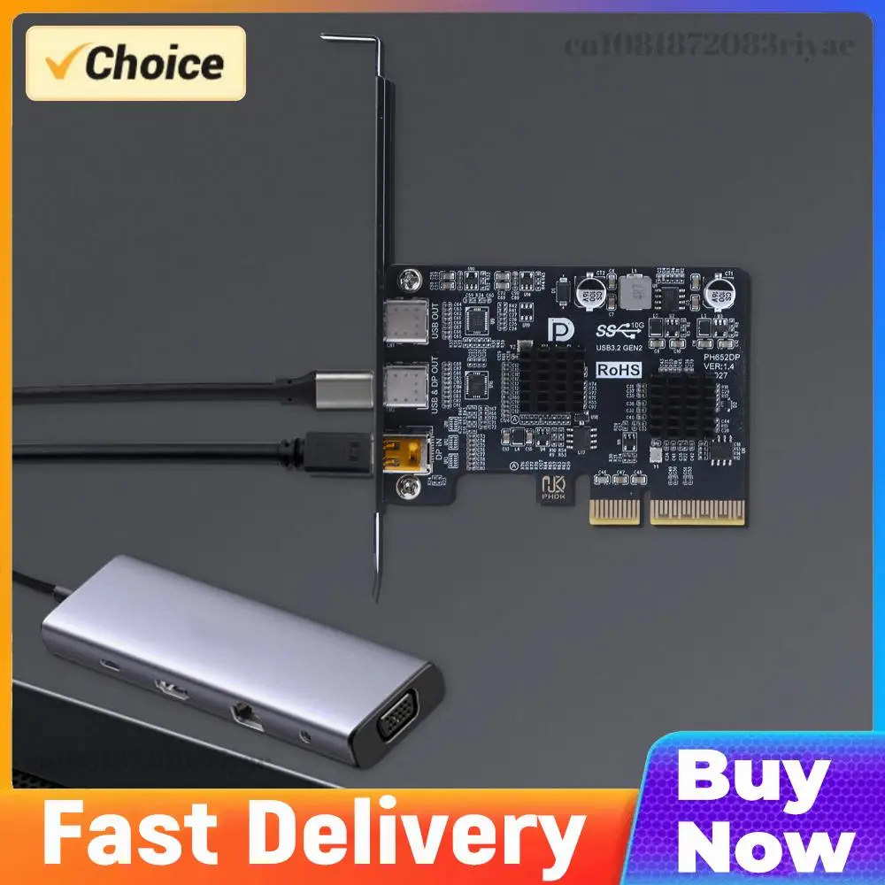 USB 3.1 10Gbps Gen 2 Expand Card Riser ASM3142 Controller TYPE-C Port Monitor Dock Adapter Cards Supports DP Video