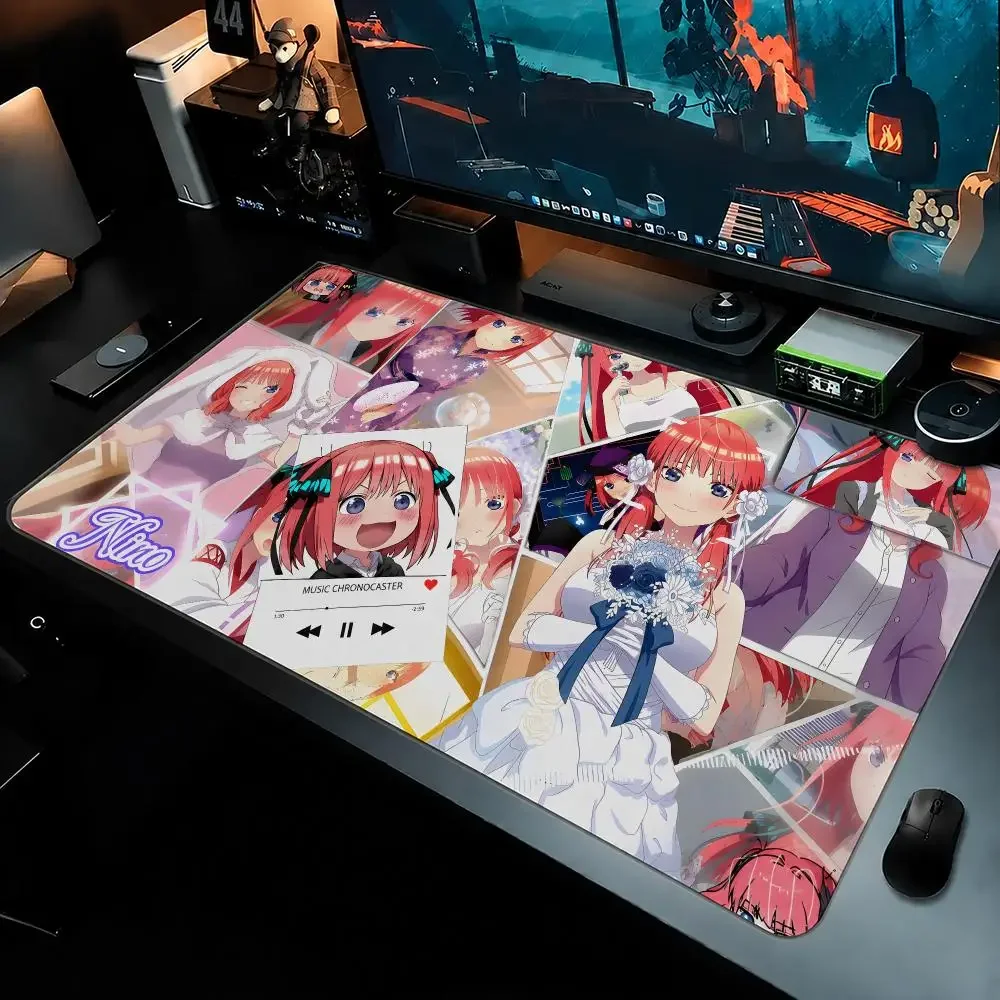 HD Print Anime The Quintessential Quintuplets Mouse Pad Anti-Slip Rubber Base Extended Desk Mat For Gamers Office Computer