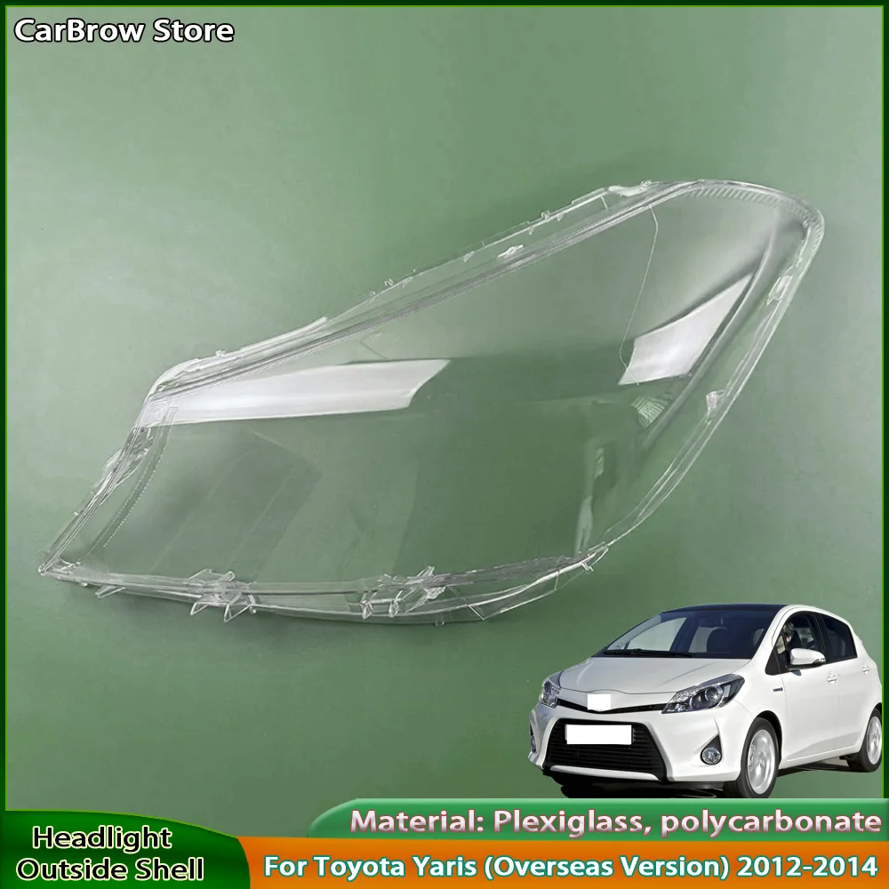 

Линза корпуса фары, замена оригинального абажура для Toyota Yaris (обрусельная версия) 2012-2014, крышка передней фары, абажур
