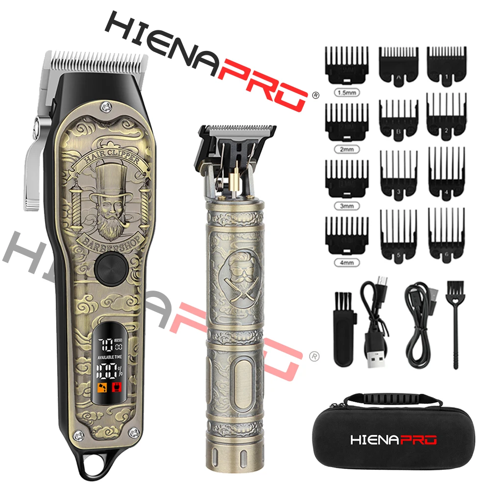 ماكينة قص الشعر Hypro ماكينة قص الشعر الاحترافية ماكينة تشذيب الشعر الكهربائية القابلة لإعادة الشحن اللاسلكية للرجال