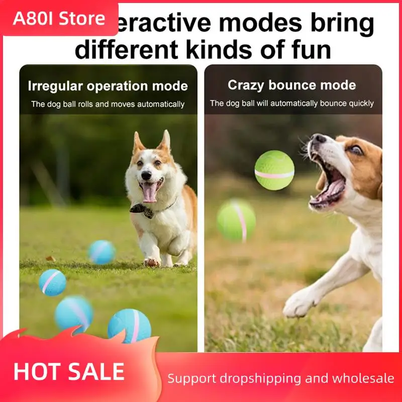 

A80I Smart Interactive Dog Balls Smart Electric Ball Active Rolling Ball For Puppy Small Medium Dogs