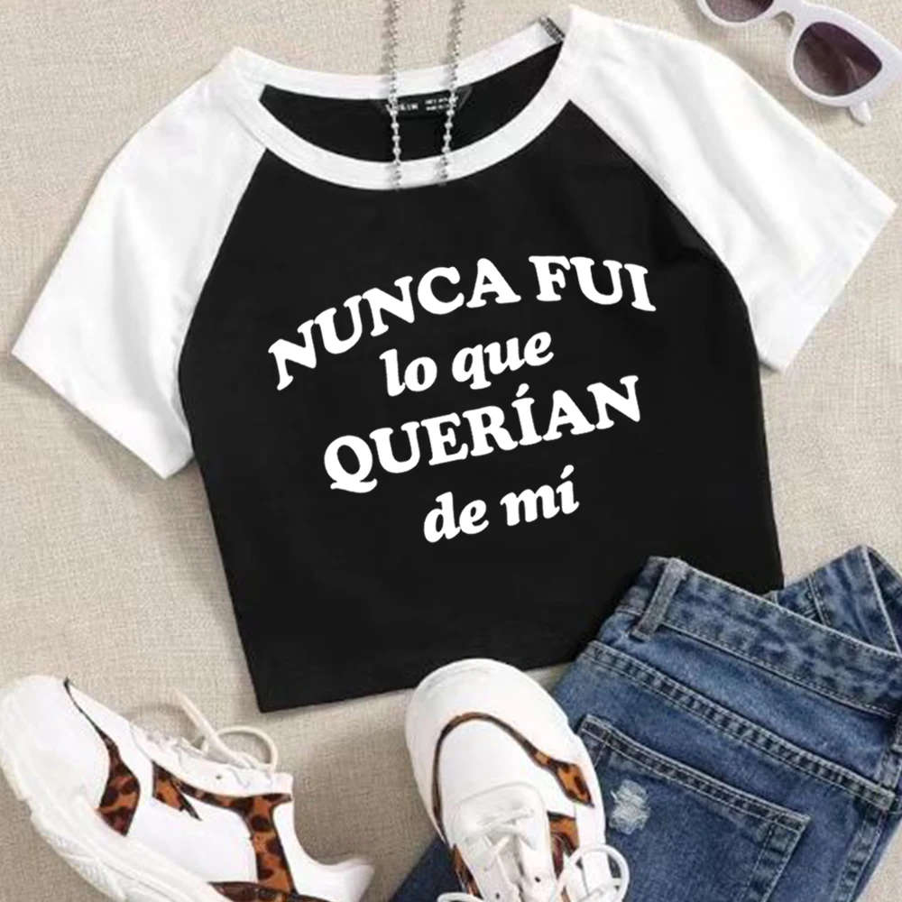 

Lali No Me Importa Crop Tops Lali Esposito Merch Gift for Her O-Neck Short Sleeves Crop Tops