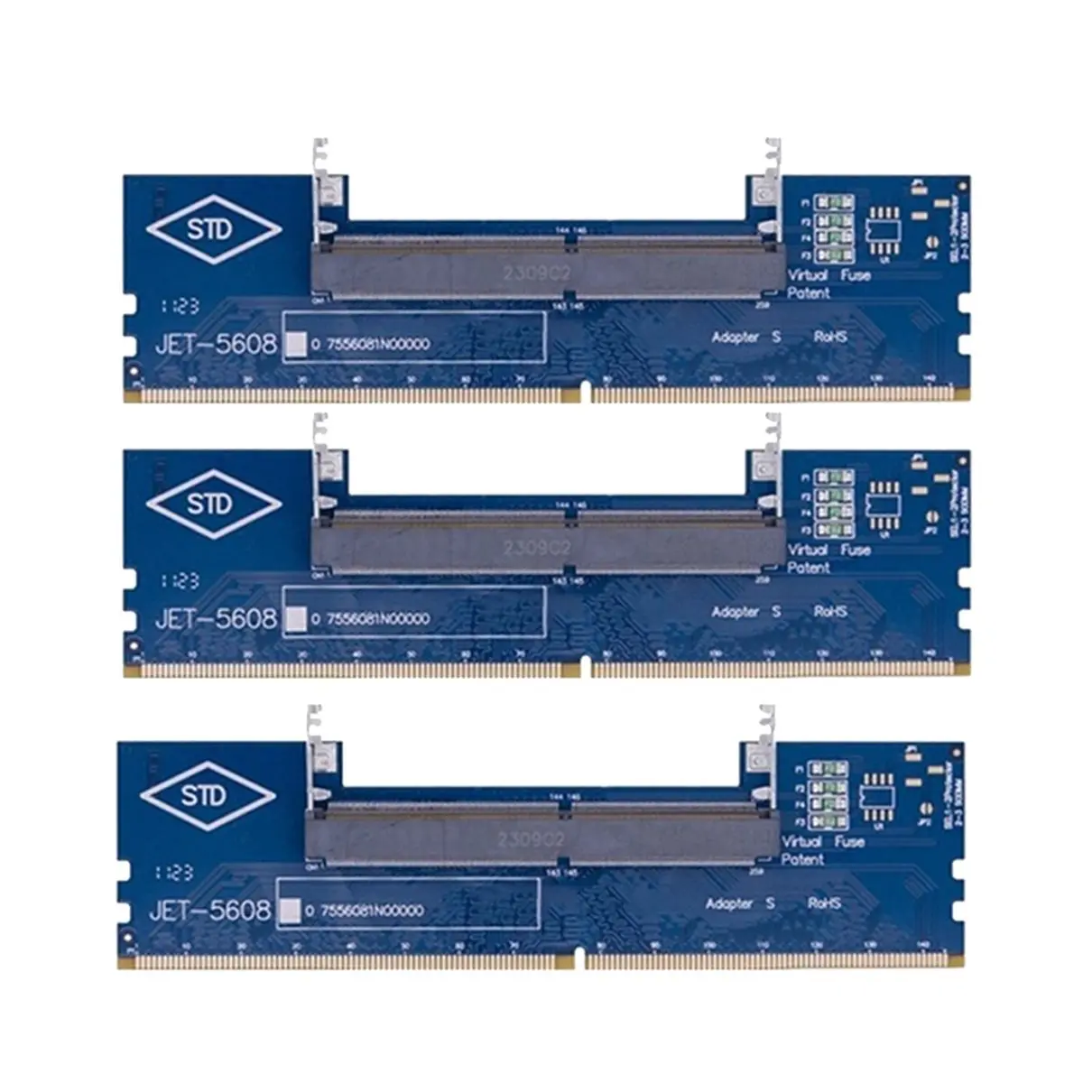 AA80 3PCS DDR4 Memory RAM Memory Adapter Laptop to Desktop SO-DIMM to PC DIMM Card Laptop RAM to PC Desktop Test Card