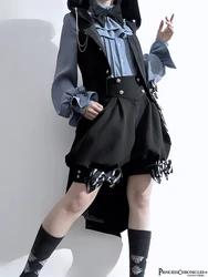 Ouji Lolita Outfit Cool Boy Style Prince Hooded Vest/ Shorts/ Long Sleeve Shirt by Princess Chronicles ~ Narrative Guideline