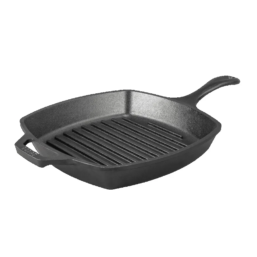 Cast Iron 10.5" Seasoned Square Grill Pan