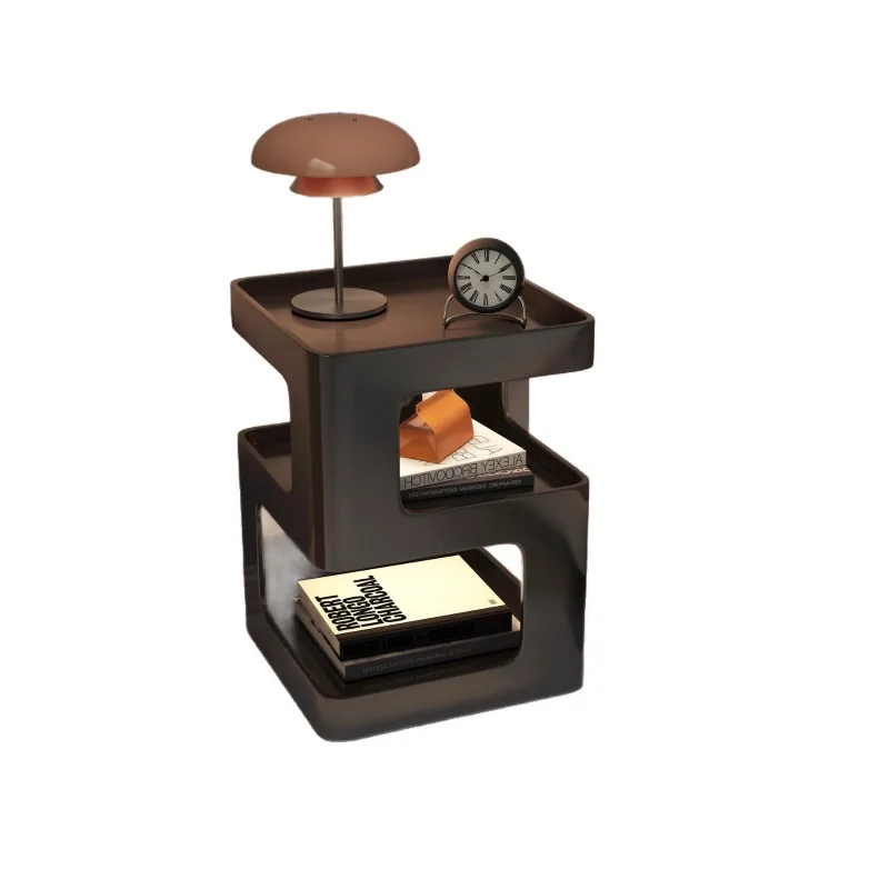 

Bedside table wrought iron small light luxury high-end alternative creative modern simple home bedroom bedside rack