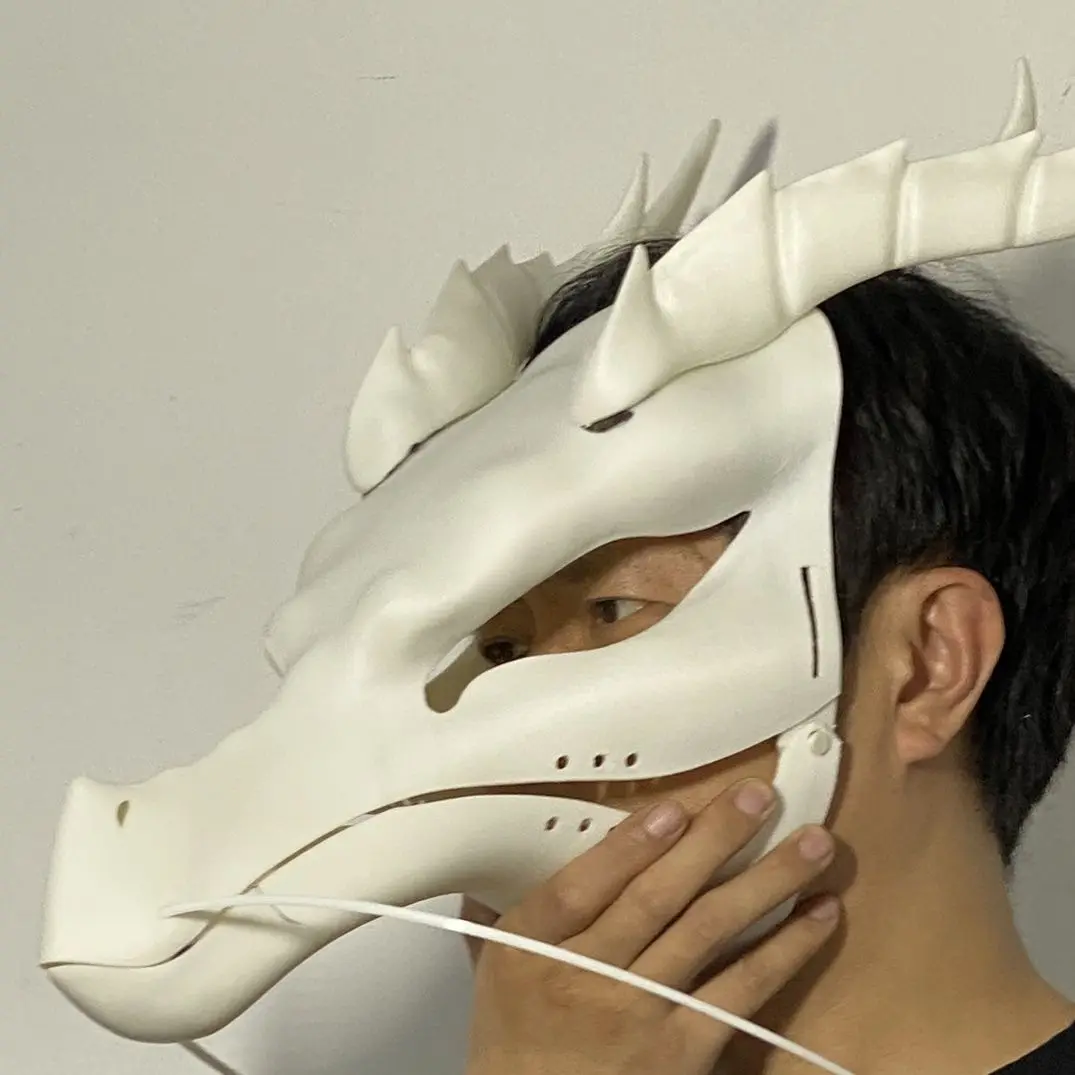 Kigurumi Base Mask Movable Dragon Skull 3D Printing Semi Realistic Beast Suit Skull Cosplay Costume Accessorie