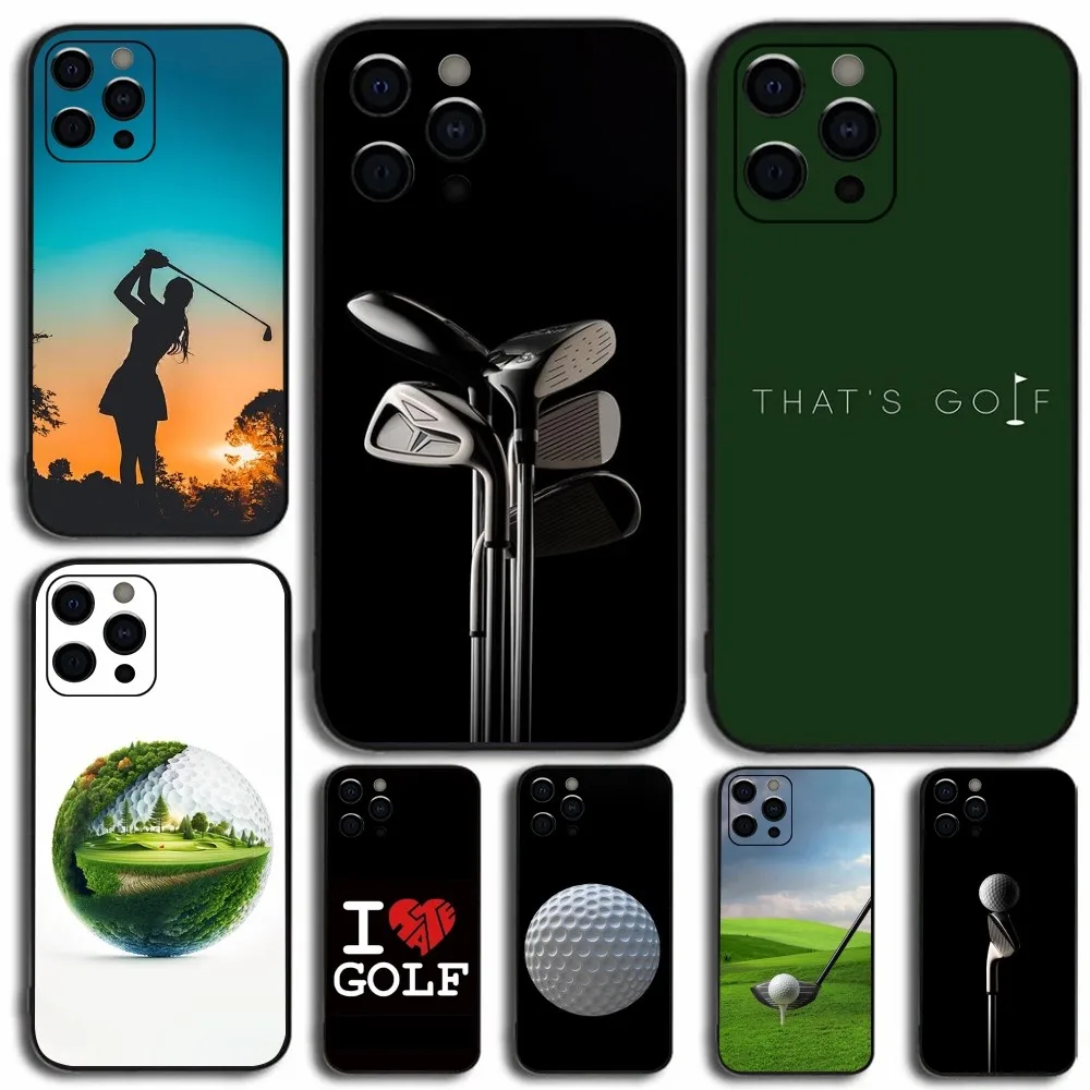 

Golf Ball Cool Phone Case For Apple iPhone 15,14,13,12,11,Pro,X,XS,Max,XR,Plus,Mini Soft Black Cover