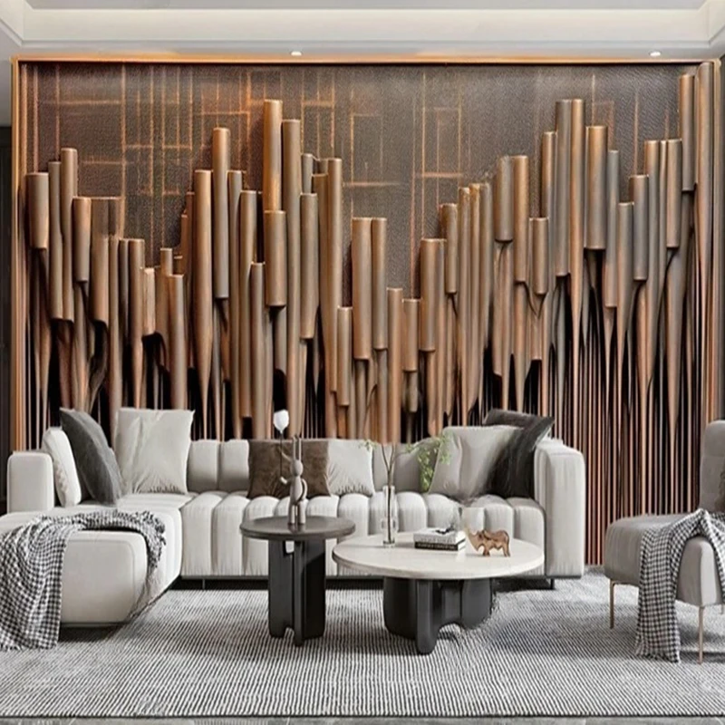 Papier Peint Panoramique Modern Chinese Style Abstract Wallpaper Custom Photo Mural 3D Relief Home Decor Wall Hanging Painting