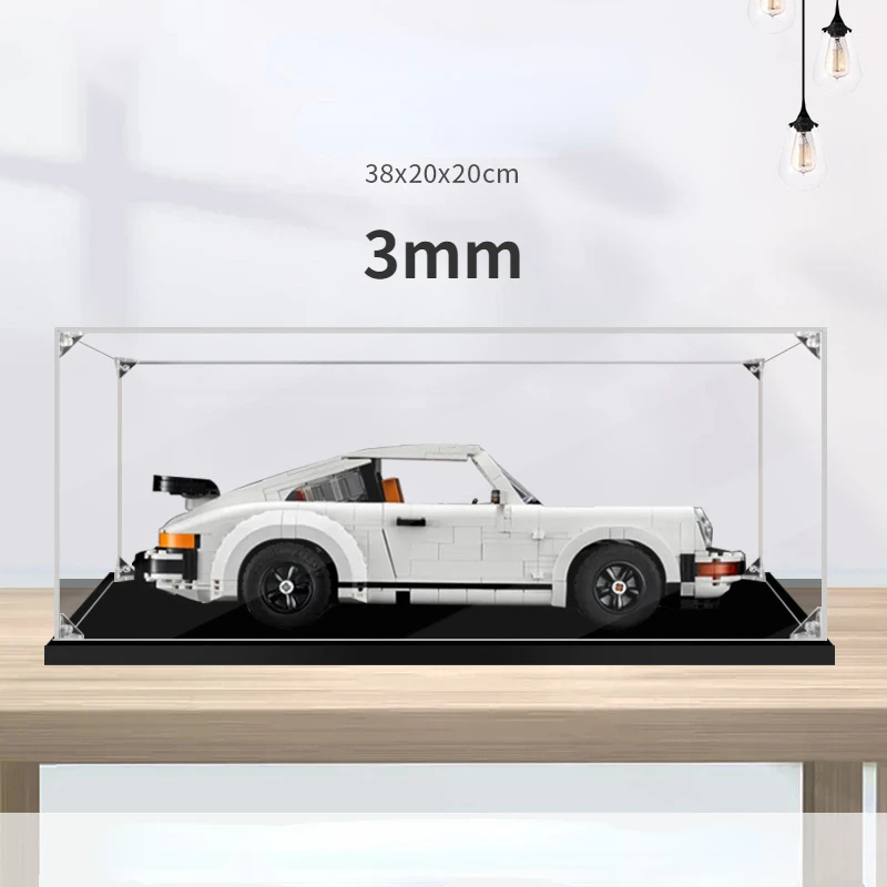 38 X 20 X 20cm 3mm Acrylic Display Box for Lego 10295 911 Turbo Building Blocks Showcase Blocks Accessories