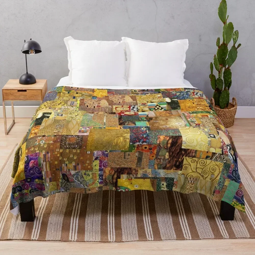 

Gustav Klimt Throw Blanket Soft Bedroom Blanket for Night Sleeping