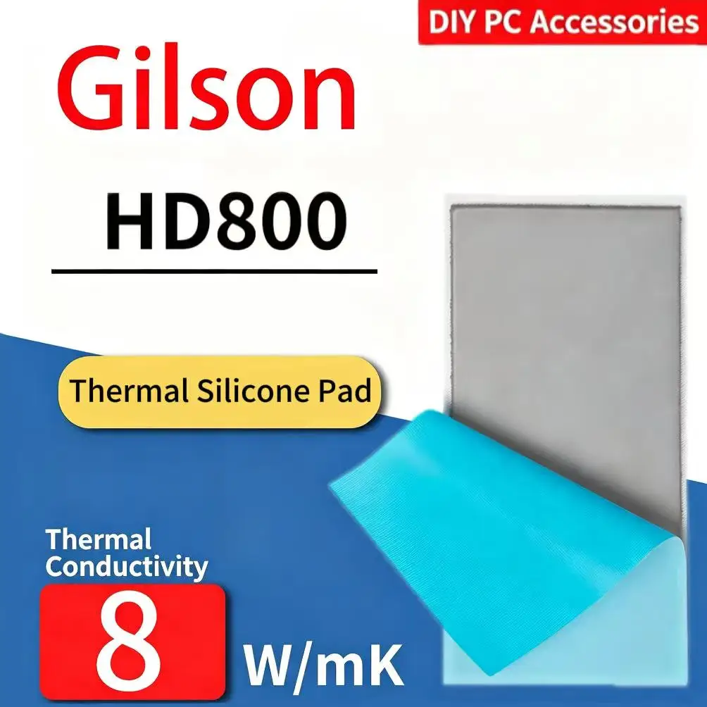 Термопрокладка Gilson HD800 8 Вт/мК с высокой теплопроводностью для охлаждения ноутбуков, GPU, CPU, SSD и игровых систем