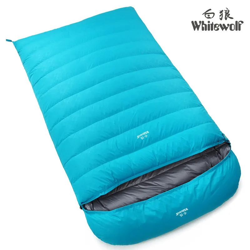 

2 Person 5500g/6000g White Goose Down Filling Winter Camping Sleeping Bag Lazy Bag Sacos De Dormir Duvet Quilt Schlafsäcke