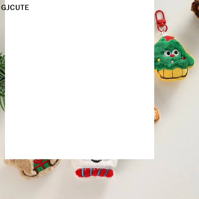 Cartoon Kerst Sleutelhanger Pluche Kerstman Sneeuwpop Hanger Rugzak Hangend Ornament Kerstmis Nieuwjaar Feestcadeau