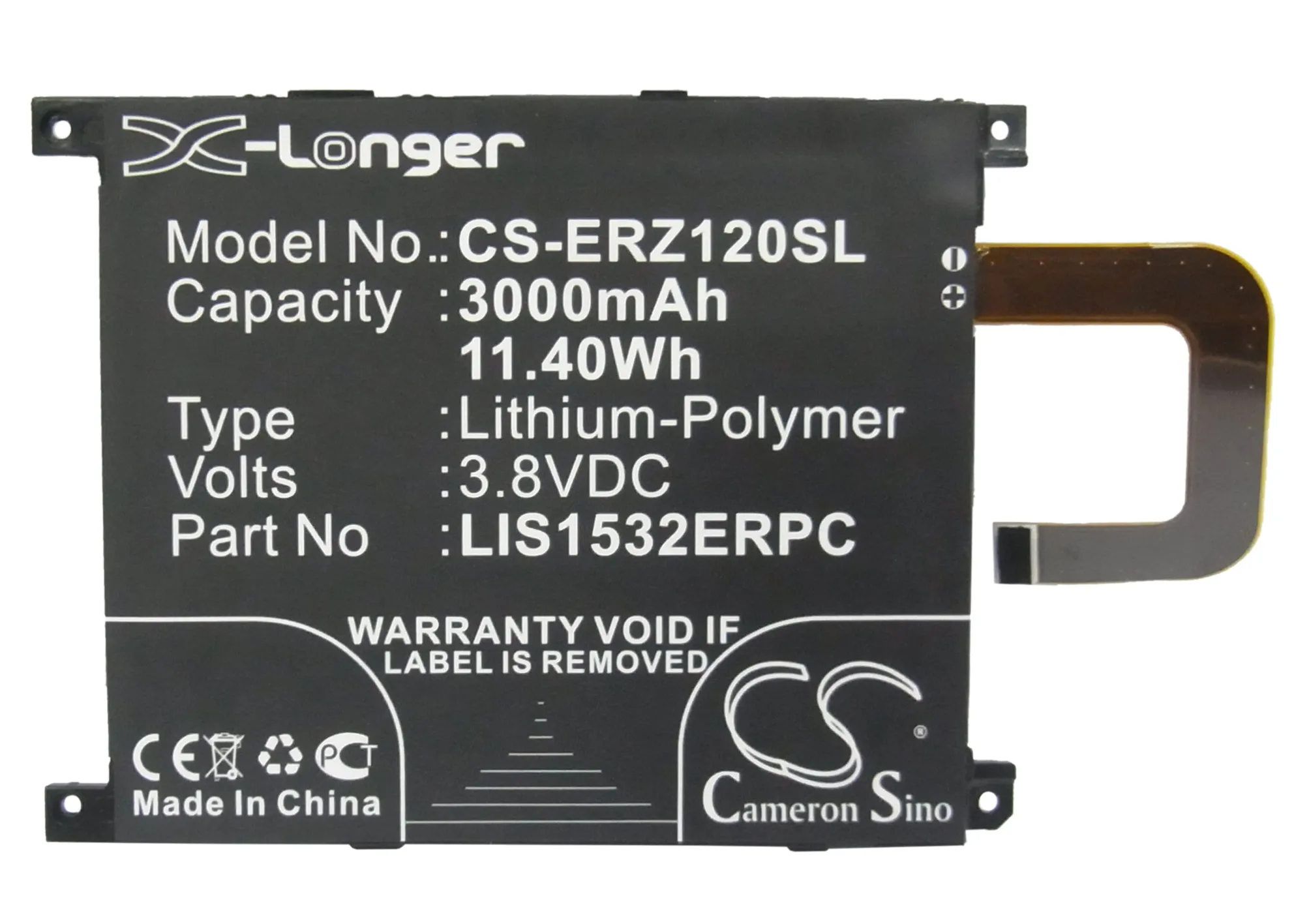 

3000mAh Battery LIS1532ERPC for Sony Erison C6916, L39T, L39U, Xperia Z1 4G, Xperia Z1S