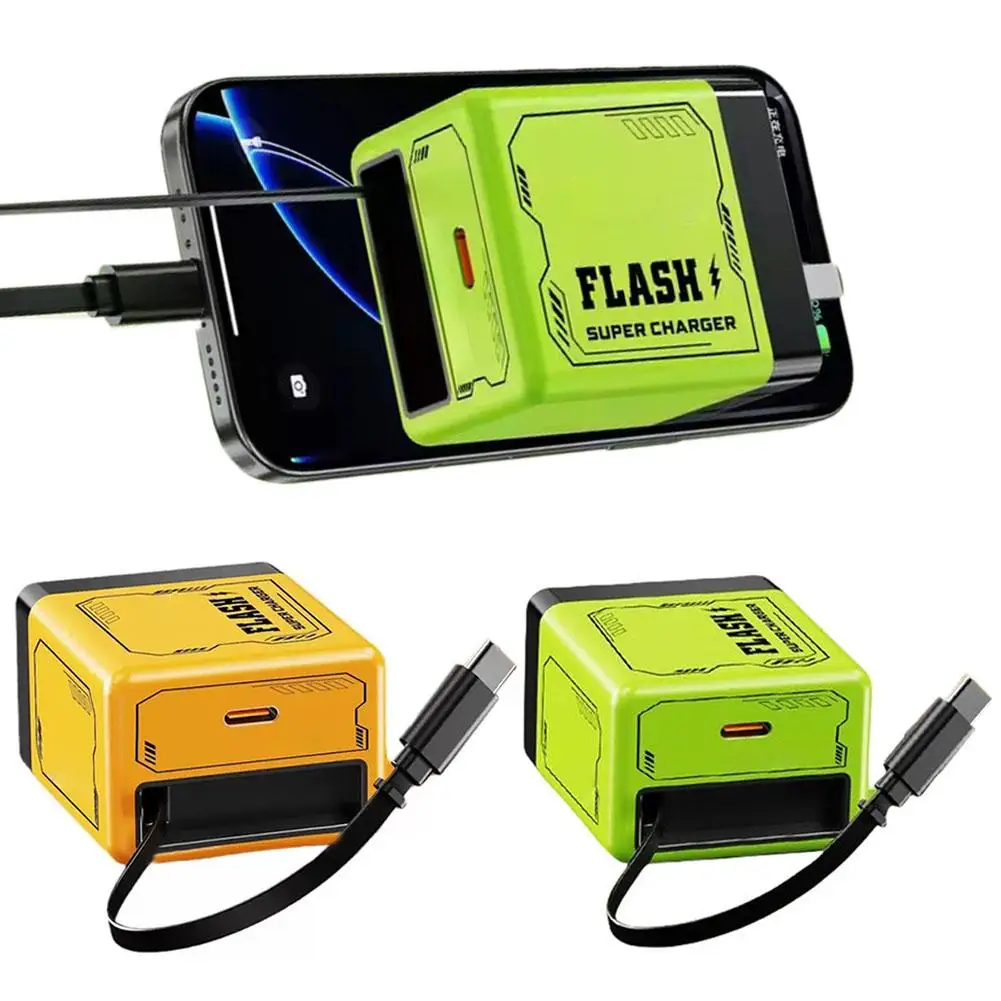 Cargador de pared retráctil de 35W para tableta Andoird con Cable tipo C, enchufe plegable, cargador de teléfono móvil de carga rápida, nuevo G6K3