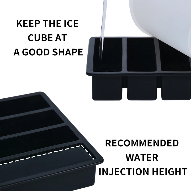 Strip Ice Tray Silicone Mold DIY Whiskey Ice Cubes Ice-Cream Brick Ice Maker Iced Jelly Silicone Mold