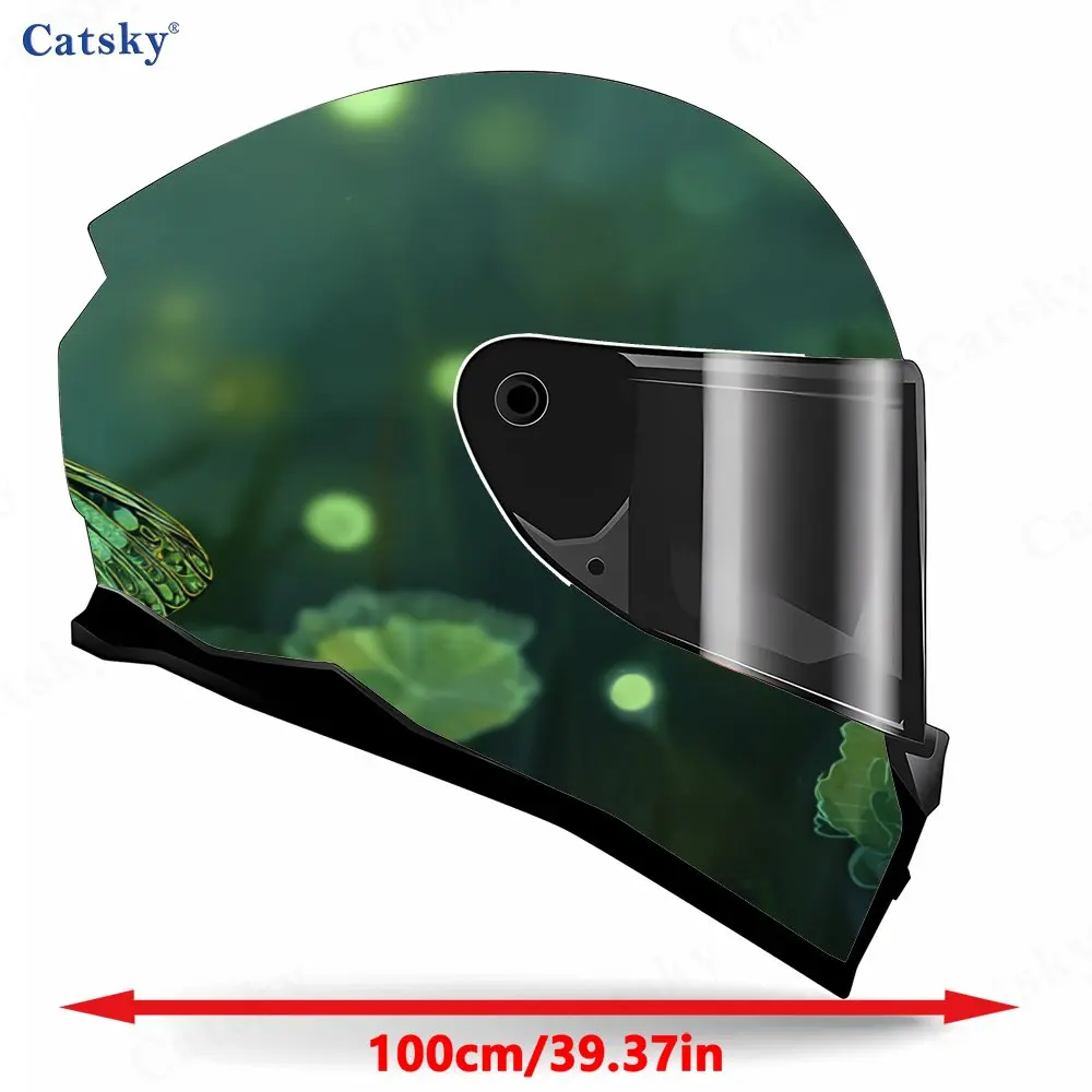 Green-winged Steampunk Butterfly Pattern Helmet stickers , PVC Material Multifunctional Helmet Stickers, Scratch-Resistant & Fad