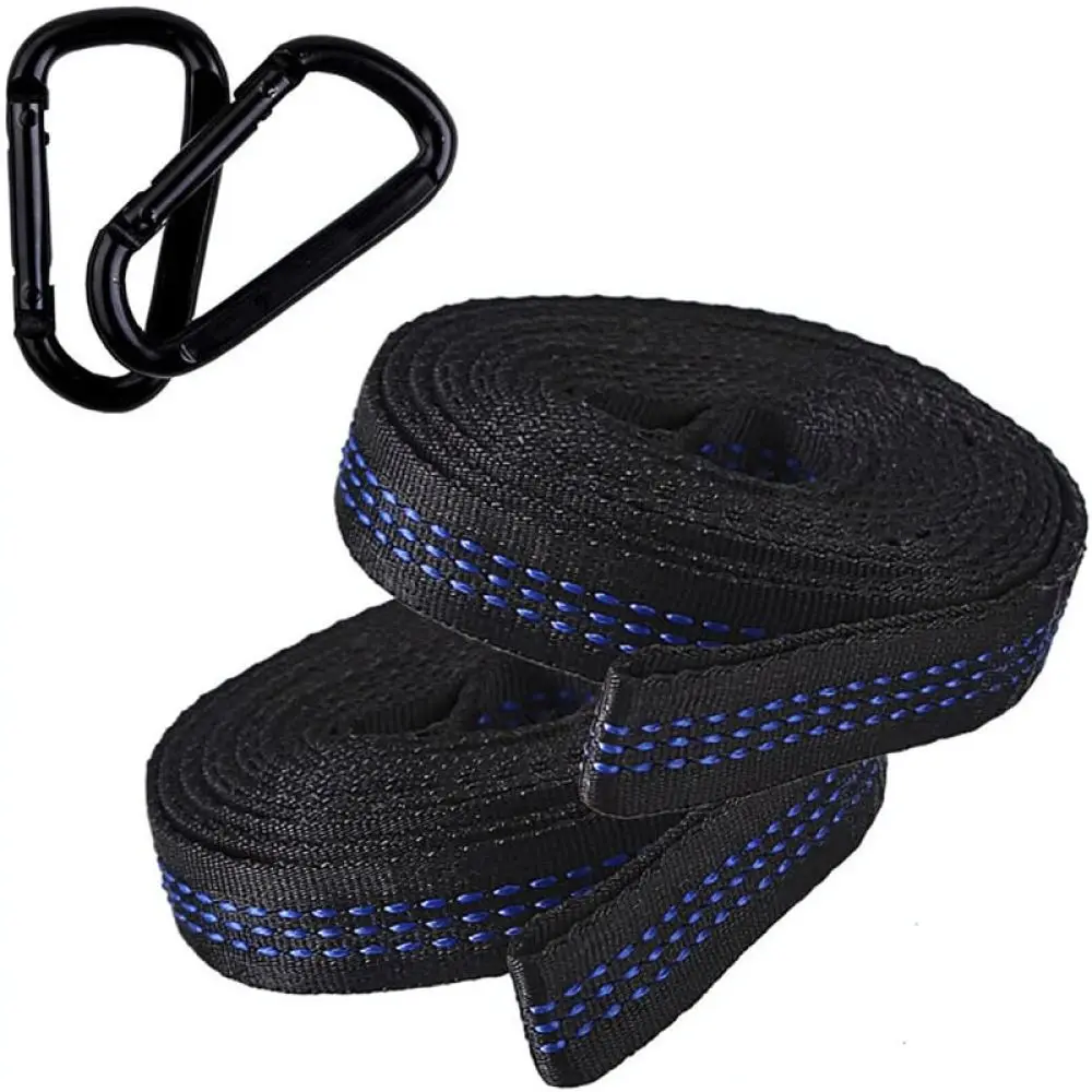 High Strength Tree Straps For Hammock Durable Polyester Suspension Kit Adjustable Loops For Camping Backyard Swing