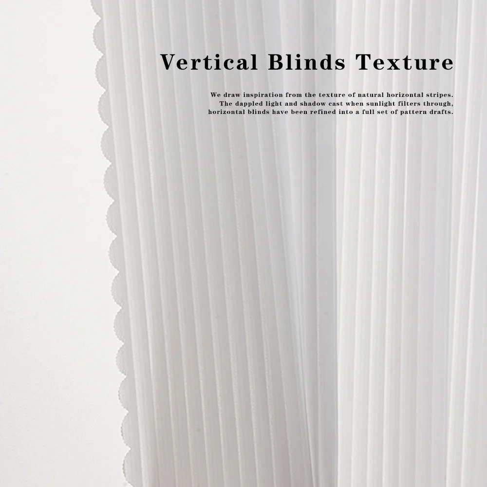 1pc Hole-Free Blinds Gauze Transparent Not Revealing People Bedroom Blackout Vertical Stripe Gauze Curtain, Drape Decoration