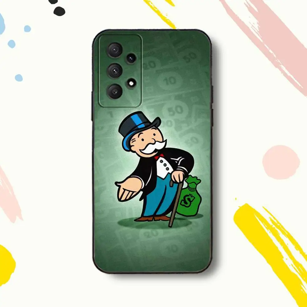 MonopolyS Man D-Dollar Alec Capa de telefone para Samsung Galaxy A 80,72,73,91,53,22,51,52,5G,Plus,J,Note Capa preta macia
