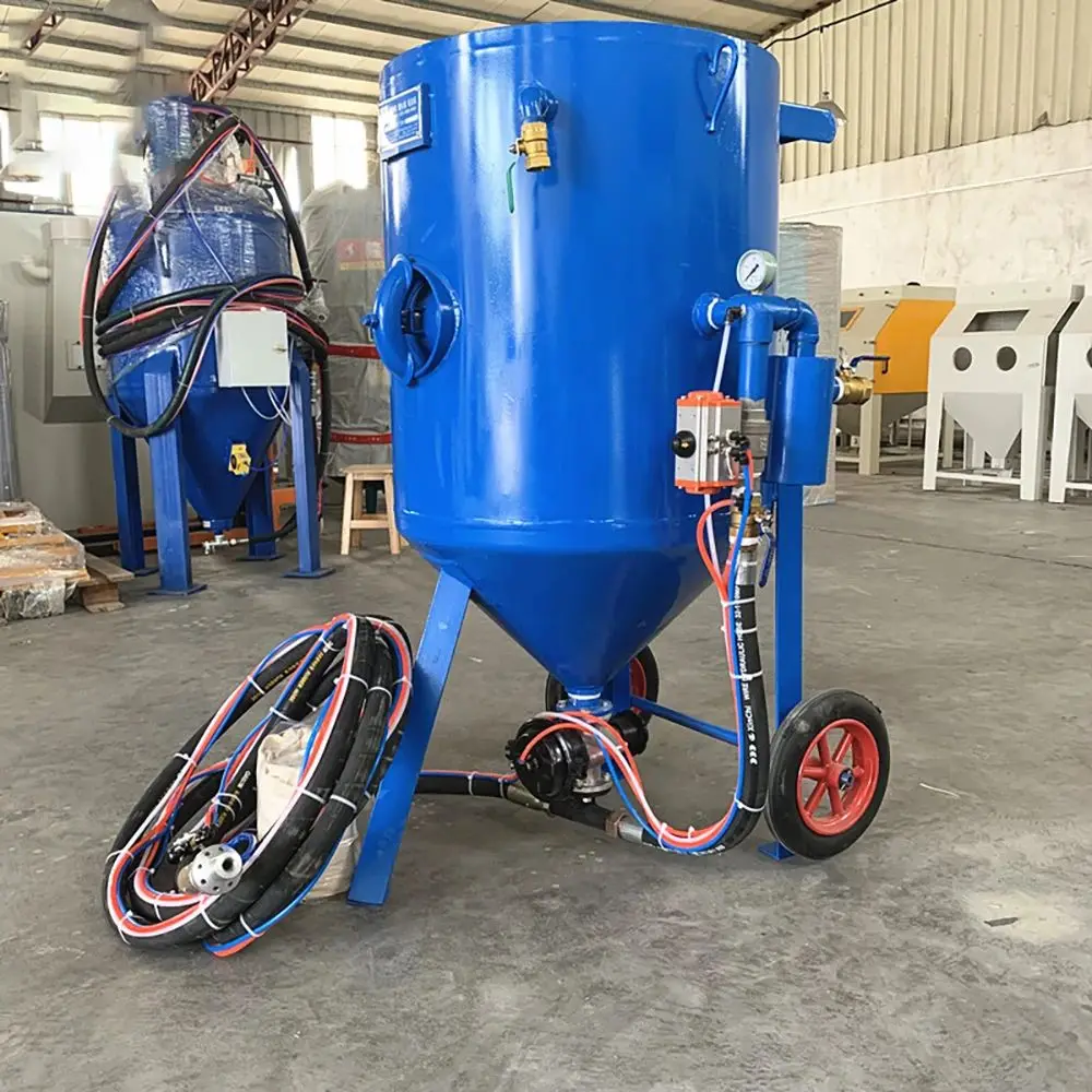 

【Hot】Portable Commercial Water Wet Sandblaster Mini Floor Auto Recovery Sandblasting Pot Machine with Vacuum for Sale