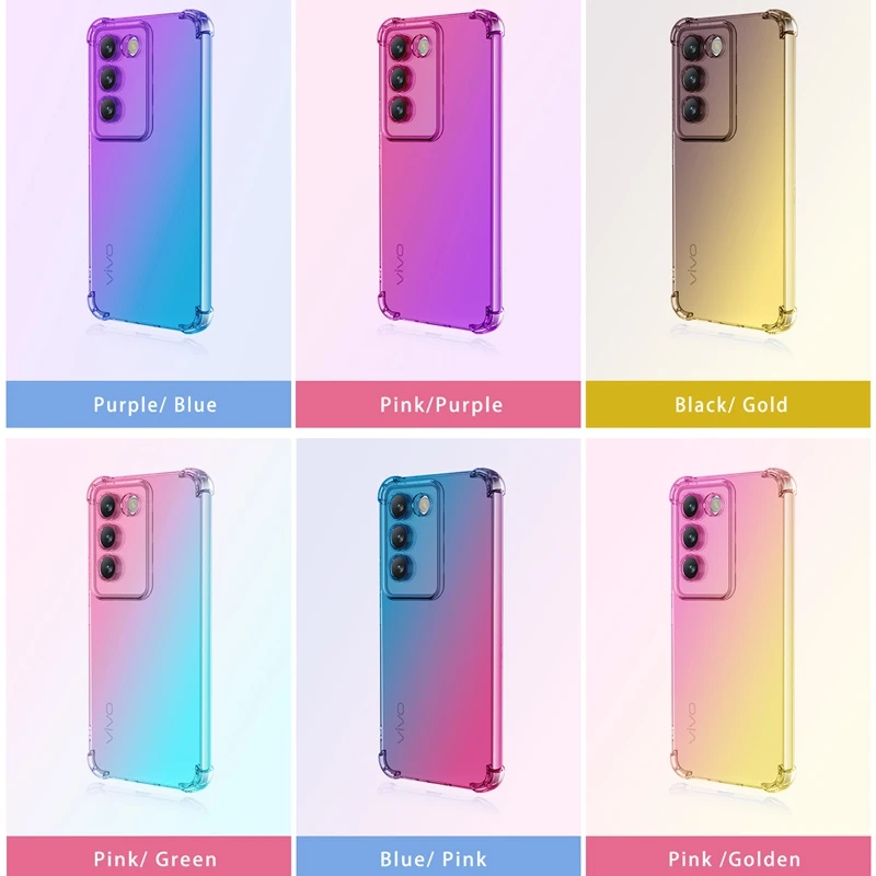Shockproof Gradient TPU Case for VIVO V40 SE V30 Lite 5G V30e V29 V29e Protective Cover Fundas Coque Capa