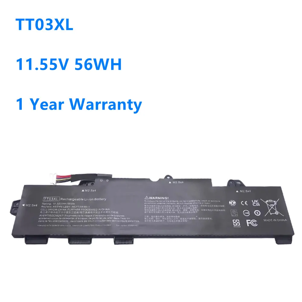 4610mAh TT03XL Laptop Battery For HP EliteBook 850 G5 G6 ZBook 15U HSTNN-UB7T HSTNN-LB8H DB8K 932824-2C1 933322-855 11.55V 56WH