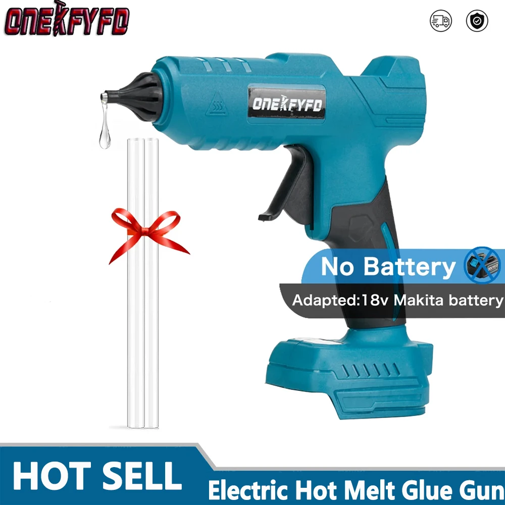 

Cordless Electric Hot Melt Glue Gun DIY Repair Use 11mm Glue Stick Hot Melt Welding Hot Air For Makita 18V Lithium (No Battery)