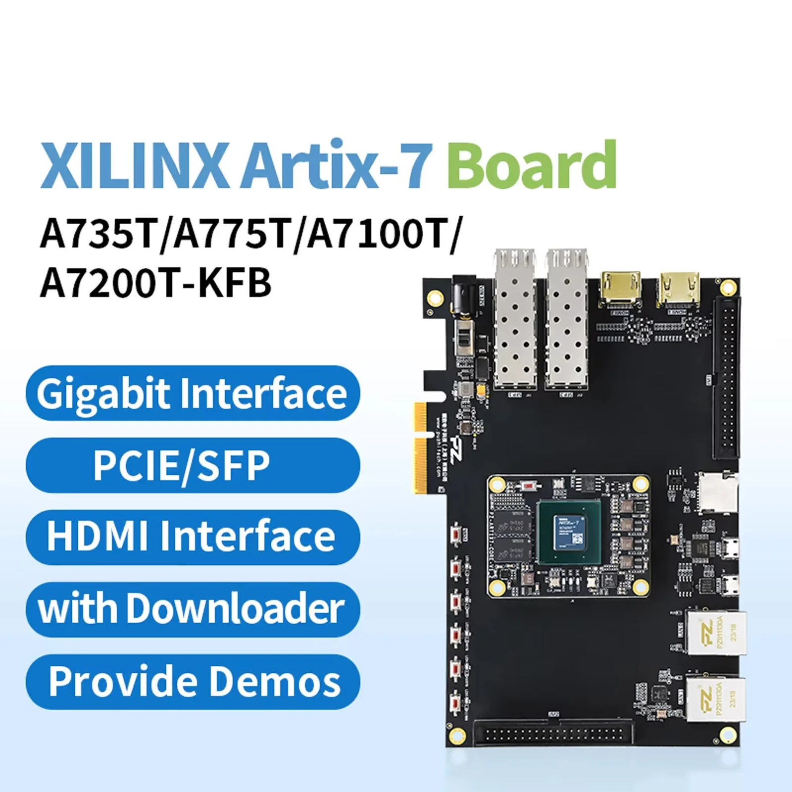 

A735T A775T A7100T A7200T Плата разработки FPGA Xilinx Artix-7 XC7A35T XC7A75T XC7A100T XC7A200T Оценочный комплект PCIE
