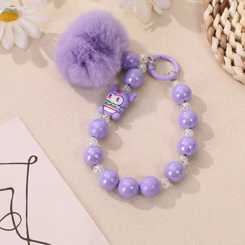 سانريو ميلودي مرحبا كيتي كورومي سينامورول قضية الهاتف المحمول سلسلة الكاميرا شنقا الديكور مرسومة باليد حبة سلسلة الهاتف #4